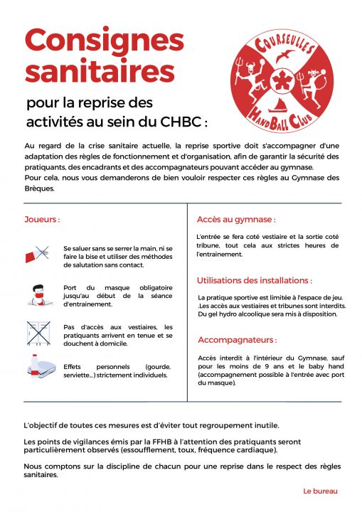 Consignes sanitaires