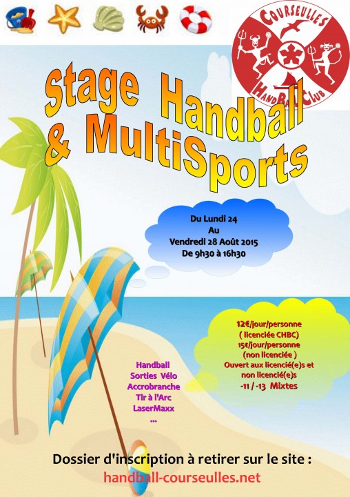 afiche stage vacances août 2015